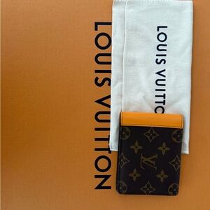 Louis Vuitton Monogram Card Holder in Brown and Orange